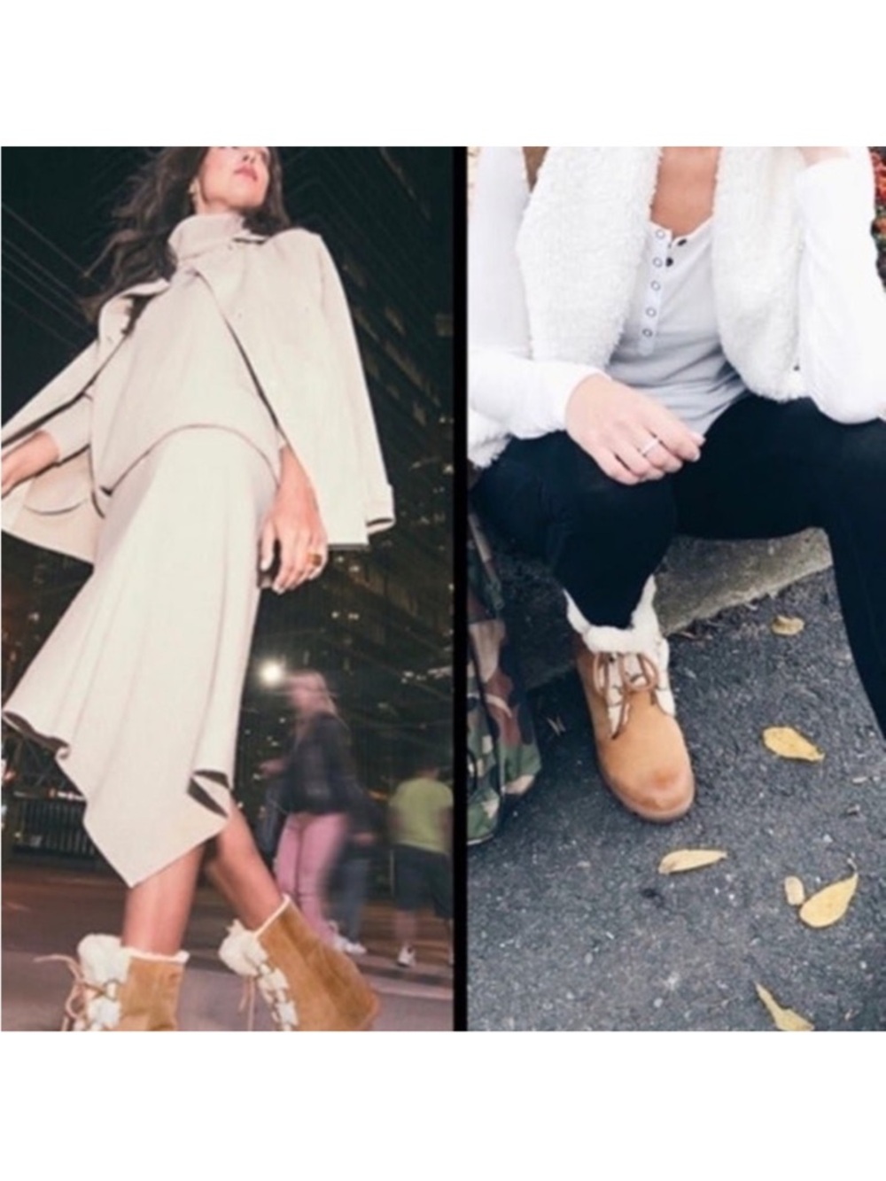 Sorel Chestnut Tan Lace-Up Faux-Shearling Ankle Booties